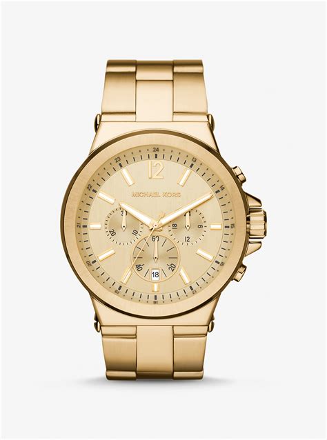 michael kors oversized dylan navy-tone watch|oversized dylan gold tone watch.